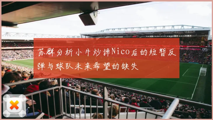 苏群分析小牛炒掉Nico后的短暂反弹与球队未来希望的缺失